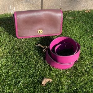 Dinky Coach color block classic purse